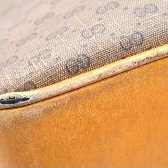 GUCCI Micro GG Vintage PVC Leather Shoulder Hand Tote Bag Brown​​​ - Picture 13 of 16